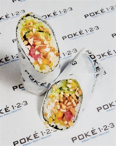 Online Menu of Poke' 123, Coronado, CA.